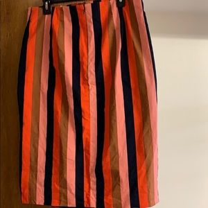 Ann Taylor pencil skirt in bright stripes size 12